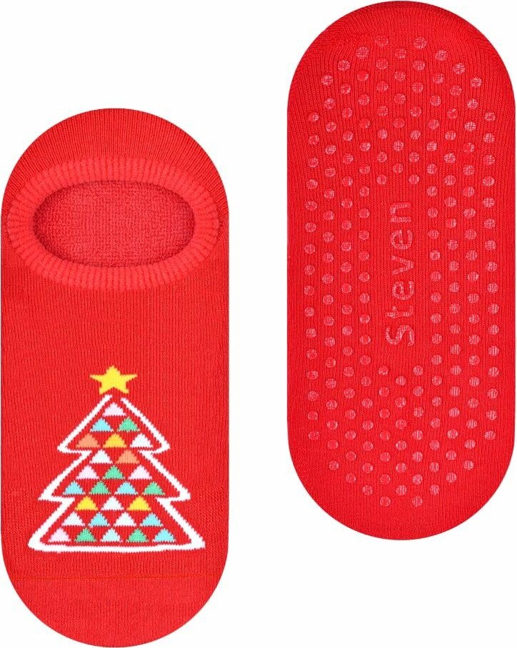 Červené detské nízke ponožky so stromčekom Art.134 Art.134 XG030, RED Veľkosť: 29/31