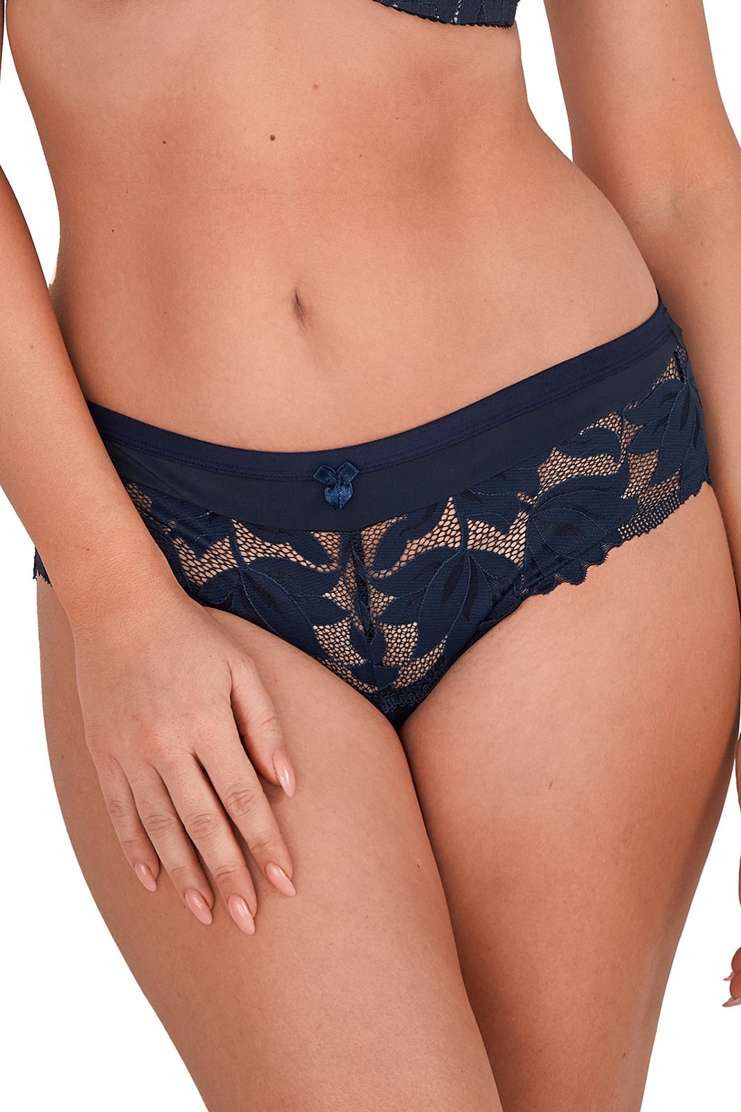 Tmavomodré brazílky z čipky Gaia Nike GFB 1135 Nike S-2XL Granat Veľkosť: S