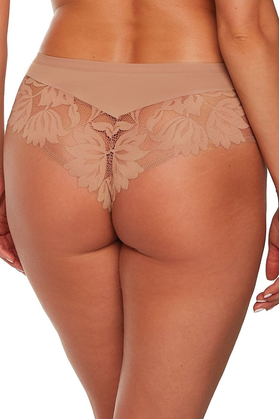 Kávovo hnedé brazílky z čipky Gaia Nike GFB 1135 Nike S-2XL Veľkosť: XL