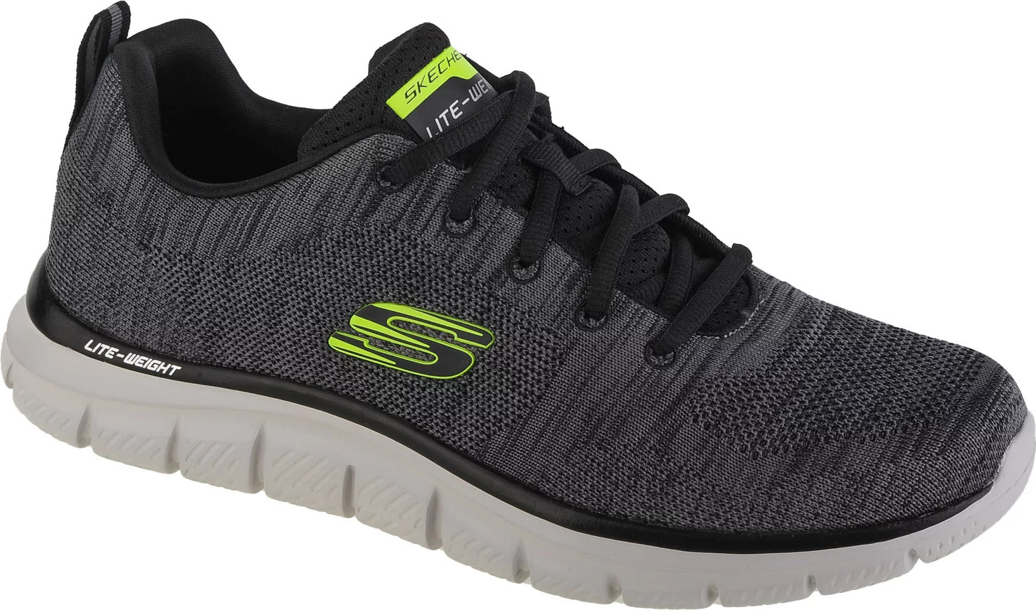 Sivé pánske tenisky Skechers Track - Front Runner 232298-CCBK Veľkosť: 42
