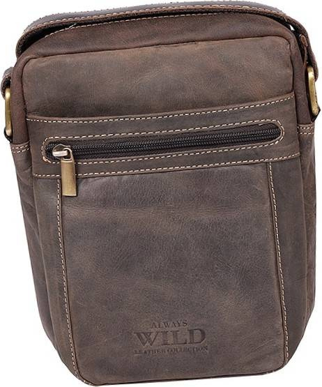 Always Wild Hnedá messenger taška z hovädzej kože [DH] 250587-MH Veľkosť: ONE SIZE