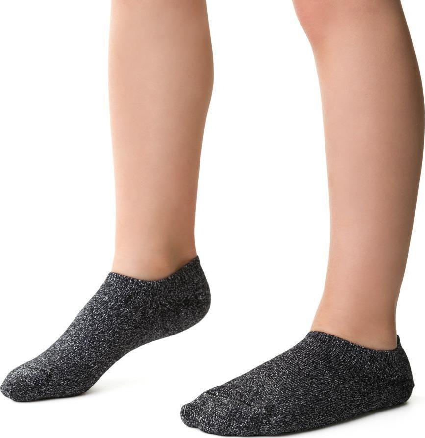 Čierno-strieborné bambusové nízke ponožky pre dievčatá Art.152 JZ041, BLACK- SILVER Veľkosť: 23/25