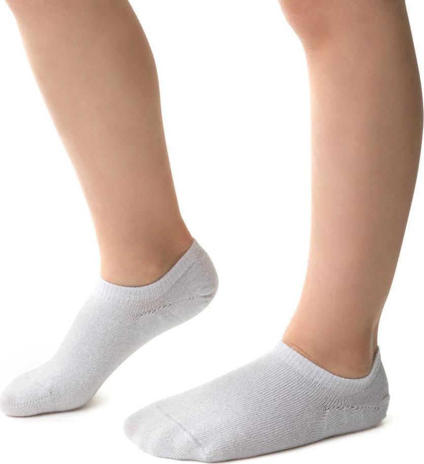 Strieborné bambusové nízke ponožky pre dievčatá Art.152 JZ039, SILVER Veľkosť: 23/25