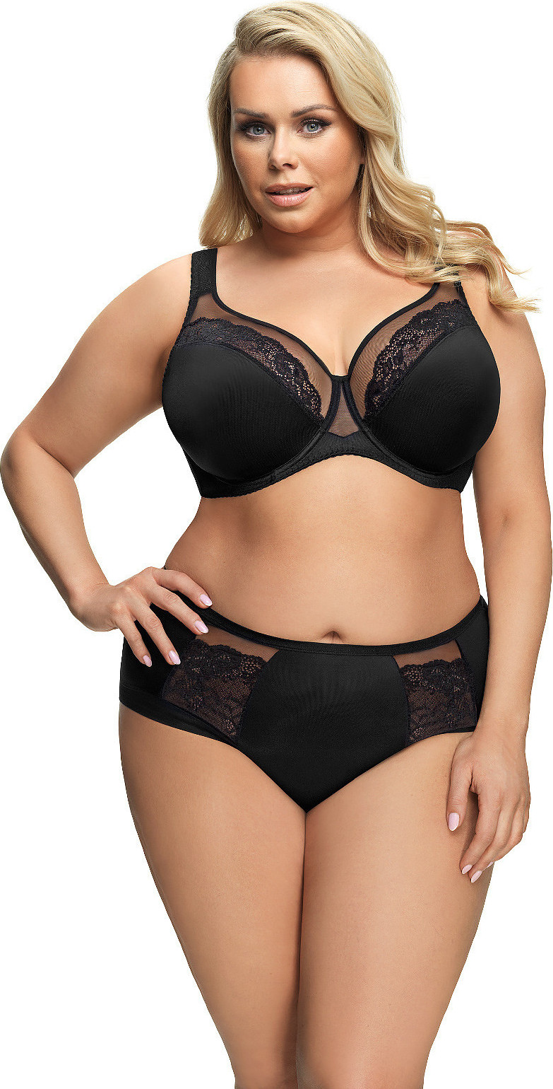 Mäkká čipková podprsenka Gorsenia Luisse K 441 Luisse Veľkosť: 75D, Barva: čierna