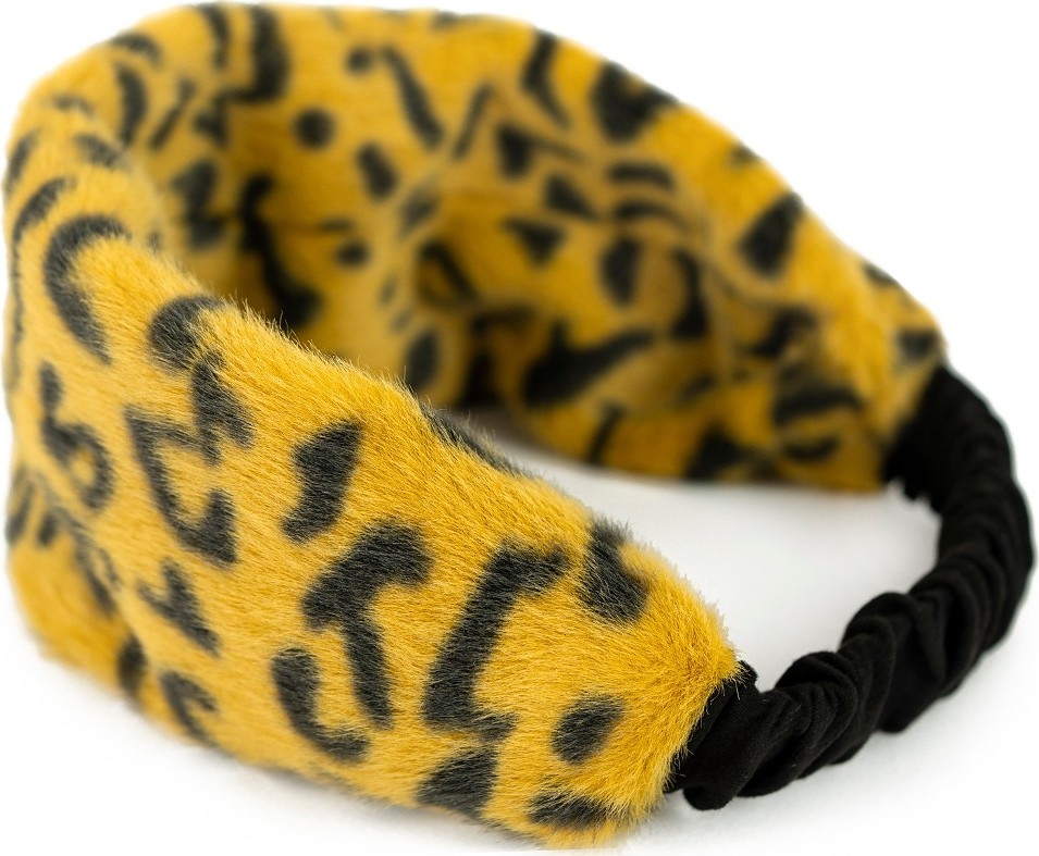 Čelenka s leopardím vzorom Fuzzy Leopard Art Of Polo 23472 Fuzzy Leopard Veľkosť: ONE SIZE, Barva: žltá