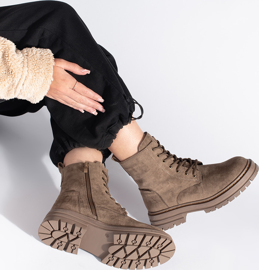 Béžové dámske traperky Sergio Leone TR915COF Veľkosť: 36