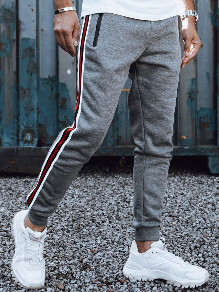 Tmavosivé pánske tepláky s pruhom UX4425 Veľkosť: M