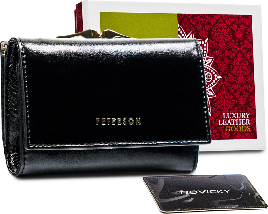 Peterson Čierna peňaženka s RFID Y086 PTN PL-412 Veľkosť: ONE SIZE