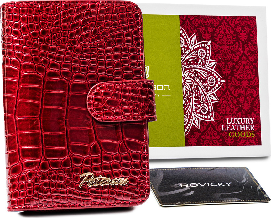 Peterson Červená peňaženka so zapínaním Y035 PTN CR-602-0738 RED Veľkosť: ONE SIZE