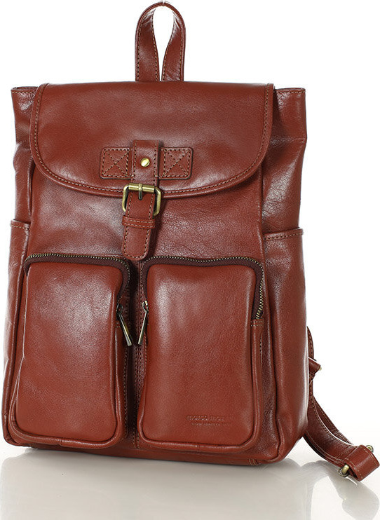 MARCO MAZZINI Hnedý dámsky kožený batoh (vs111b) Veľkosť: ONE SIZE