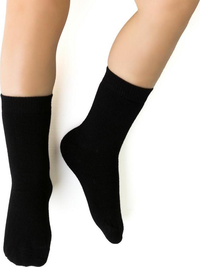 Detské čierne bambusové ponožky Art.145 ZK047, BLACK Veľkosť: 20/22