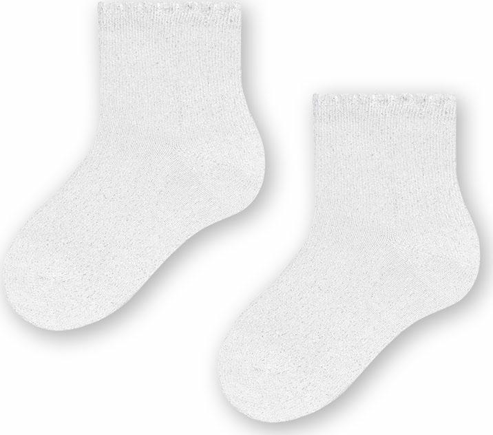 Bielo-strieborné bambusové ponožky pre bábätká Art.145 WM004, SILVER Veľkosť: 11-13 měsíců
