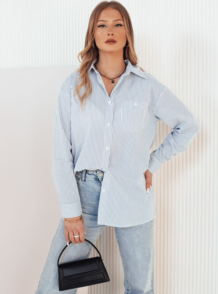 Bielo-modrá pruhovaná košeľa SEMENA DY0414 Veľkosť: ONE SIZE