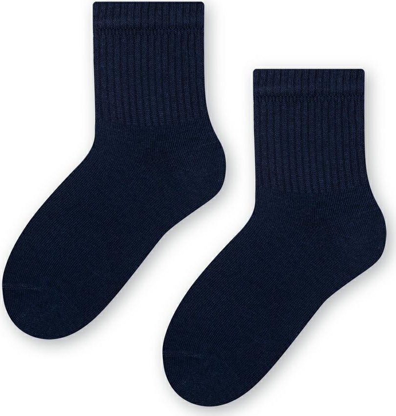 Tmavomodré chlapčenské ponožky Art. 014 CE245, NAVY BLUE Veľkosť: 32/34