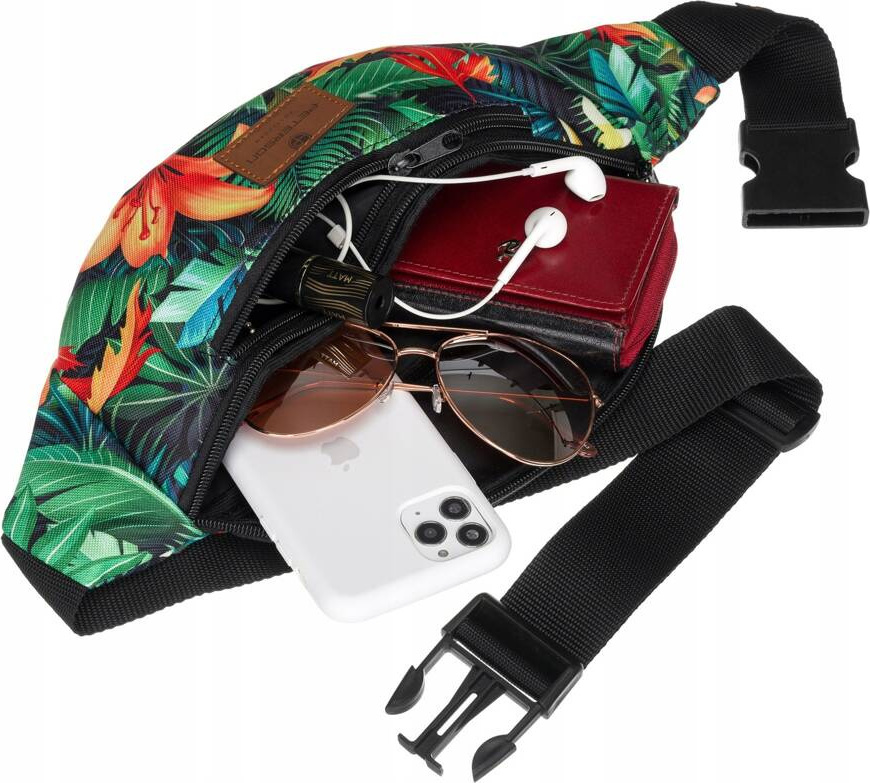 Peterson Priestranná polyesterová ľadvinka - vzor tropických listov PTN NER-03 Veľkosť: ONE SIZE