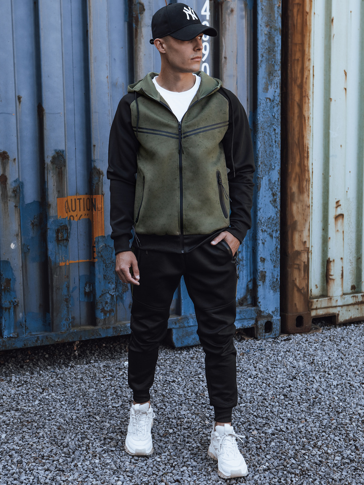 Khaki pánska tepláková súprava AX0792 Veľkosť: 2XL