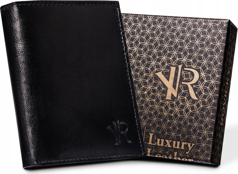 Rovicky Čierna pánska kožená peňaženka L158 [DH] N4-P-GOAN Veľkosť: ONE SIZE