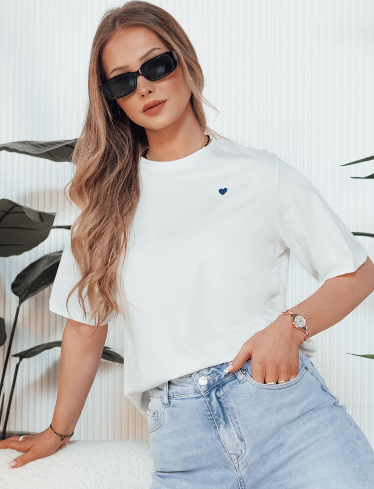 Ecru dámske tričko s krátkym rukávom MILOV RY2548 Veľkosť: M