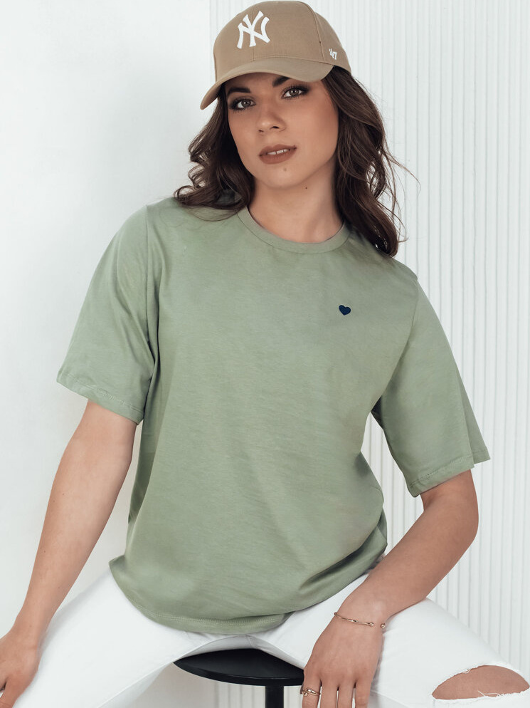 Khaki dámske tričko s krátkym rukávom MILOV RY2570 Veľkosť: S