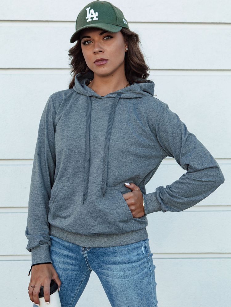 Tmavosivá dámska mikina s kapucňou LARA II BY1334 Veľkosť: S