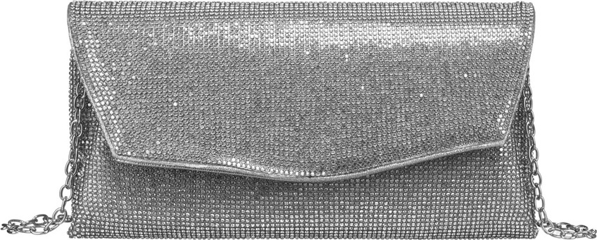 Peterson strieborná listová kabelka s lesklými zirkónmi PTN XS102 Veľkosť: ONE SIZE