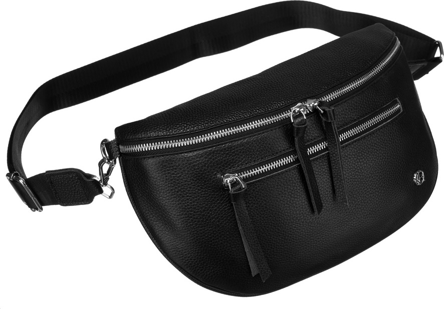 Rovicky čierna dámska ľadvinka z ekologickej kože R-WB-J02 Veľkosť: ONE SIZE