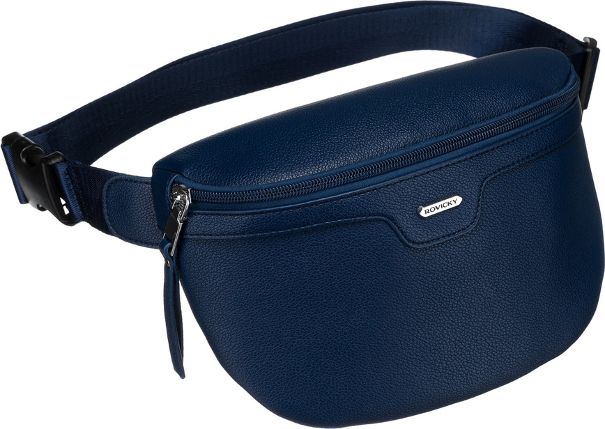 Rovicky tmavomodrá elegantná ľadvinka z ekologickej kože R-103-01 Veľkosť: ONE SIZE