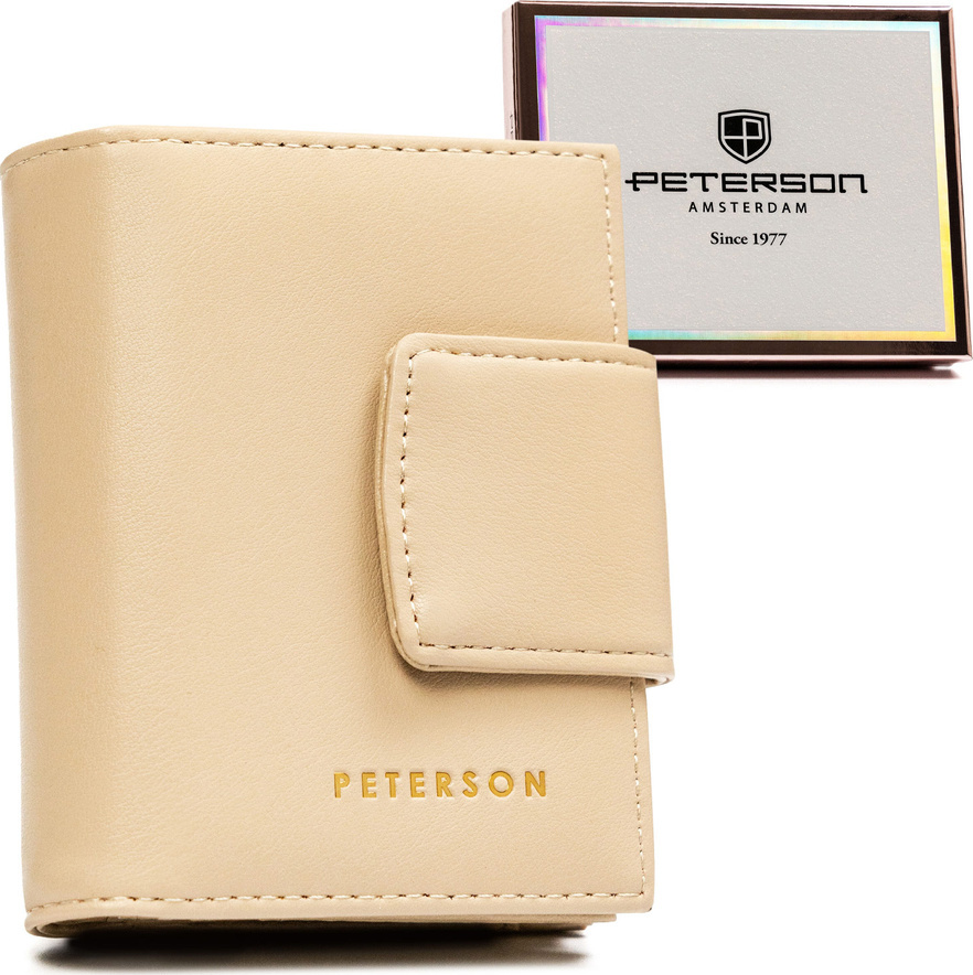 Peterson béžová malá peňaženka na patentku Y795 PTN 42329-F8 Veľkosť: ONE SIZE
