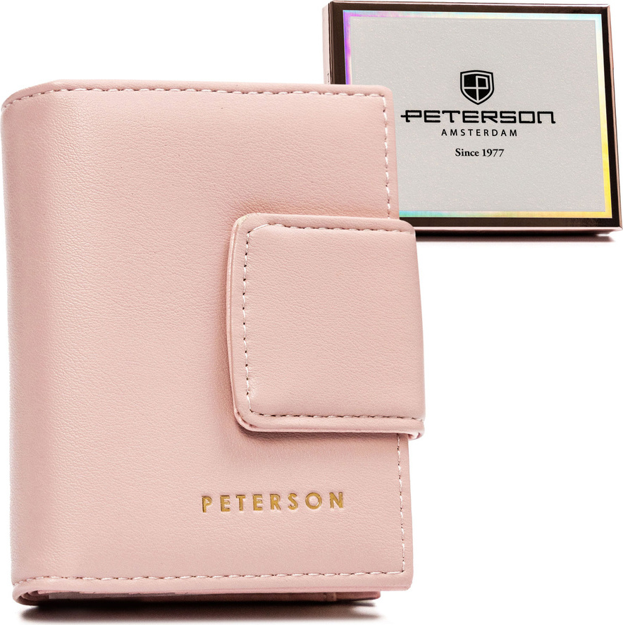 Peterson svetloružová malá peňaženka na patentku Y798 PTN 42329-F8 Veľkosť: ONE SIZE
