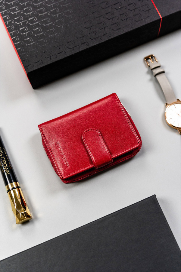 Peterson červená kožená peňaženka Y792 PTN RD-46-GCL Veľkosť: ONE SIZE