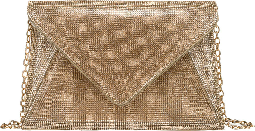 Peterson Zlatá elegantná listová kabelka so zirkónmi PTN XS101 Veľkosť: ONE SIZE