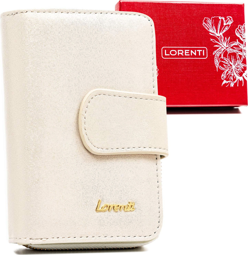 Lorenti béžová peňaženka s trblietavou textúrou S322 76115-BRS Veľkosť: ONE SIZE