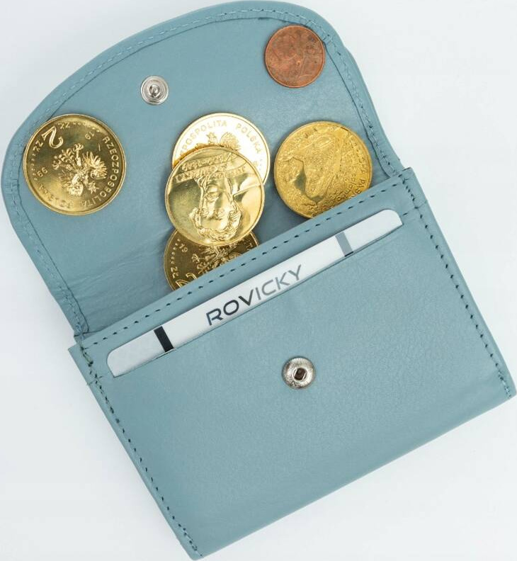 Rovicky svetlomodrá malá peňaženka na patentku V394 R-19-LFN Veľkosť: ONE SIZE