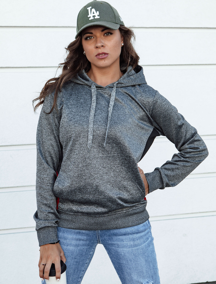 Tmavosivá športová mikina s kapucňou GIM BY1335 Veľkosť: S