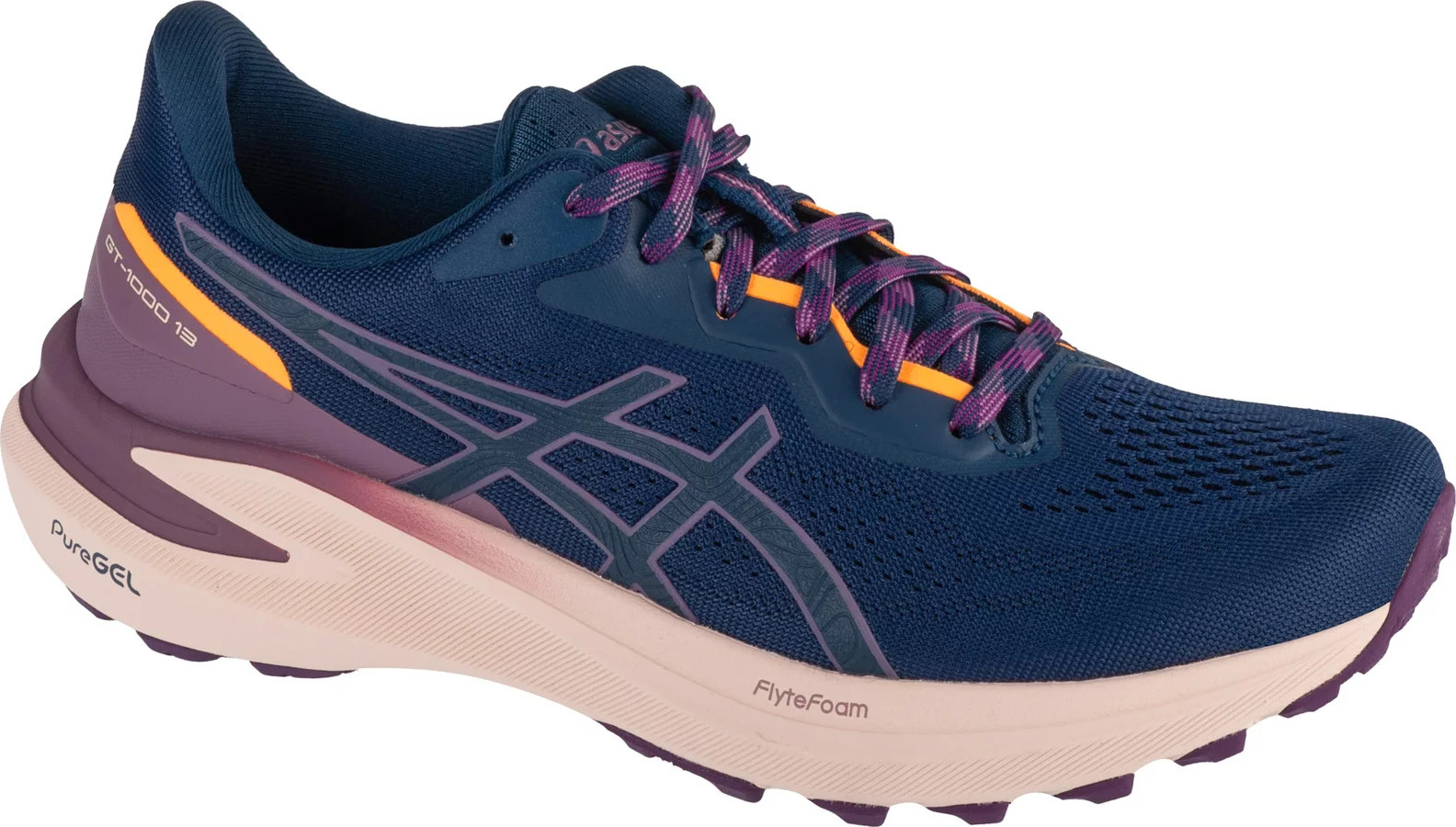 Tmavomodré dámske bežecké topánky ASICS GT-1000 13 TR 1012B747-700 Veľkosť: 40,5