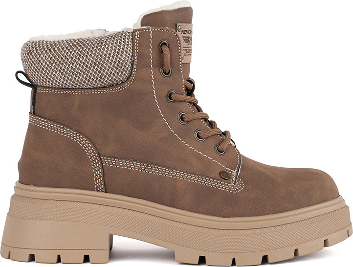 Hnedé zateplené dámske traperky GD-TL61BR Veľkosť: 36