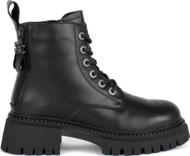 Kožené čierne členkové topánky dámske GD-TL57B Veľkosť: 36