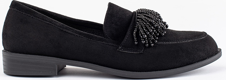 Dámske semišové mokasíny s korálkami GD-XR-363A-B Veľkosť: 36