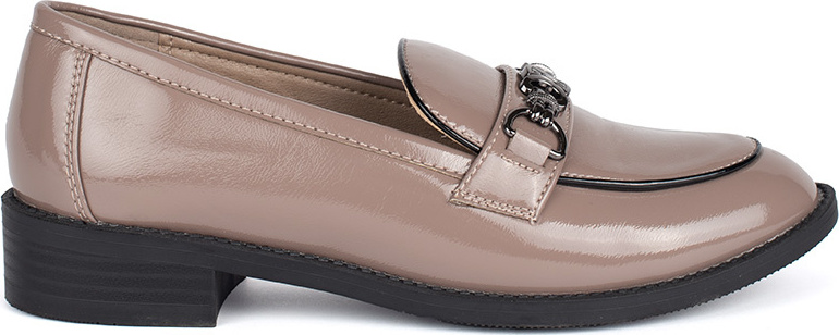 Lakované béžové mokasíny dámske GD-FL737TA Veľkosť: 36