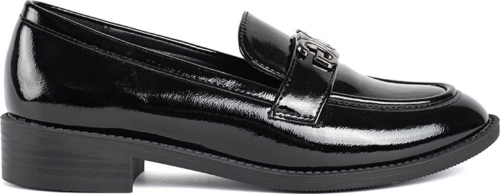 Klasické čierne lakované mokasíny dámske GD-FL736B Veľkosť: 36