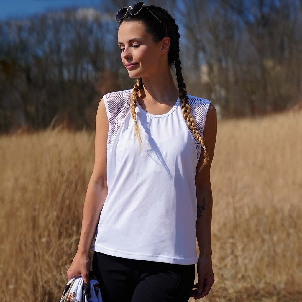 Biele dámske funkčné tielko Veľkosť: M