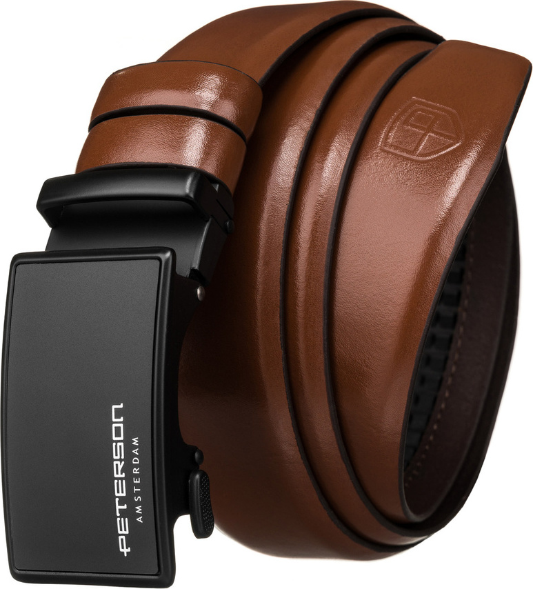 Peterson hnedý elegantný opasok pre pánov PTN A004 BROWN Veľkosť: 105