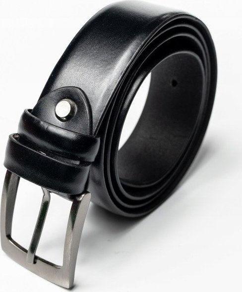 Rovicky čierny kožený opasok BOM-01-SO Veľkosť: 95