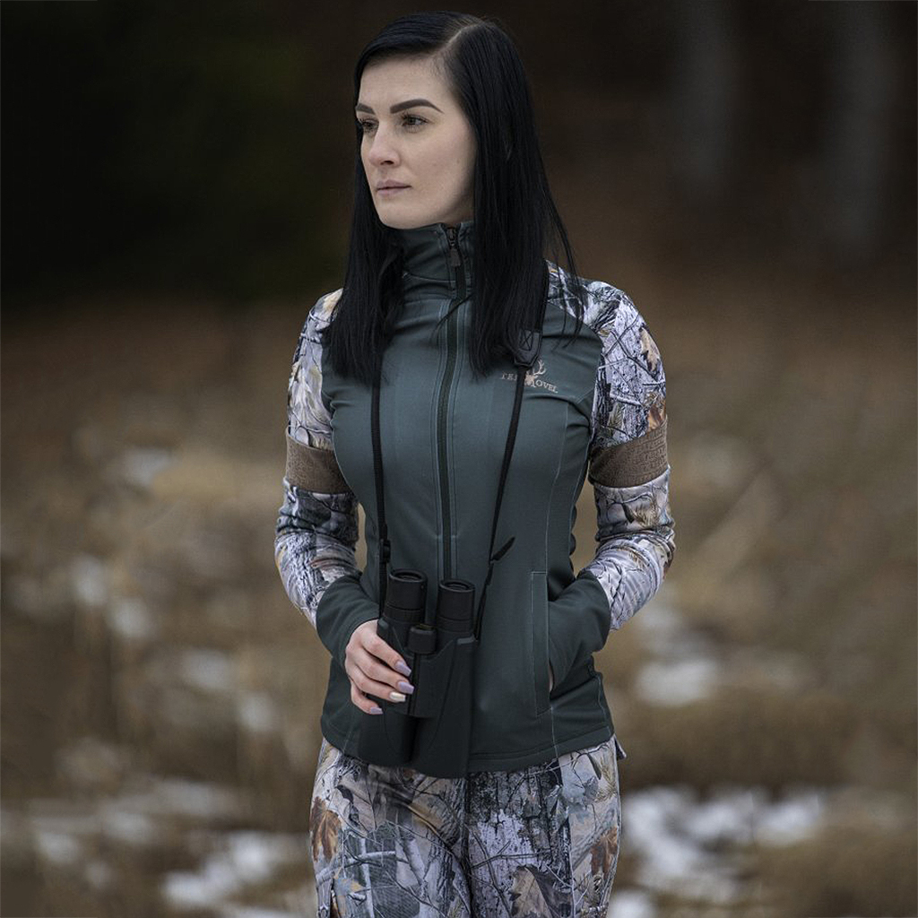 Khaki dámska funkčná mikina na zips Veľkosť: S