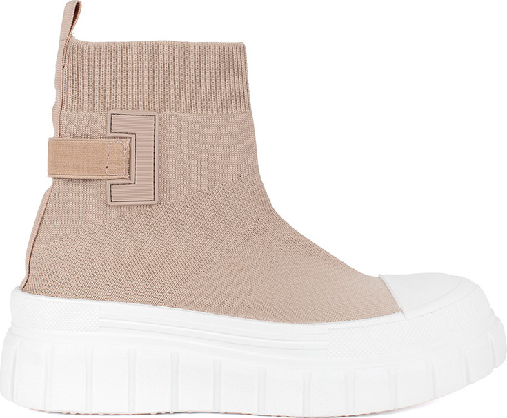 Béžové vysoké členkové topánky na platforme VL159P-KH Veľkosť: 40