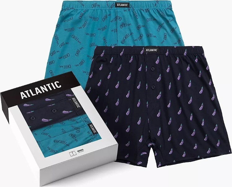 Trenírky Atlantic Fluor - dvojbalenie 2MBH-002 A'2 S-2XL Veľkosť: M