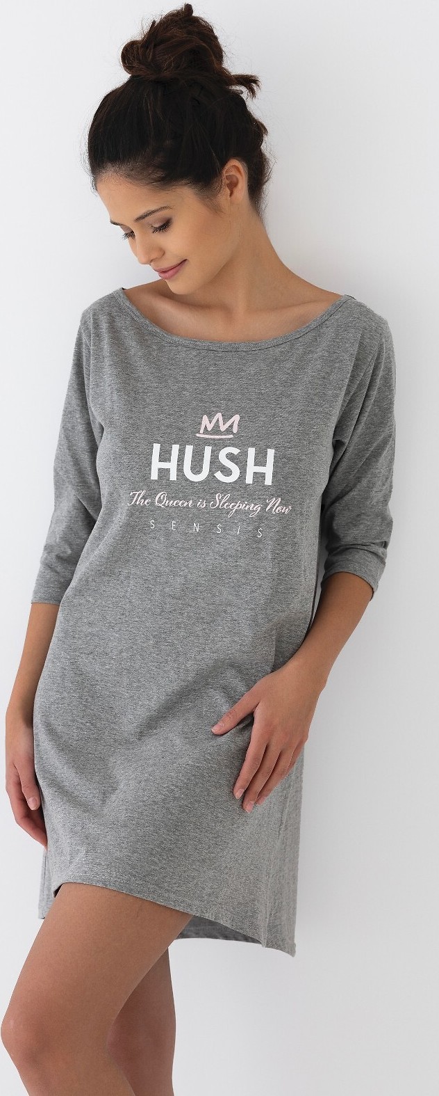 Sivá nočná košieľka Sensis Hush Veľkosť: S/M