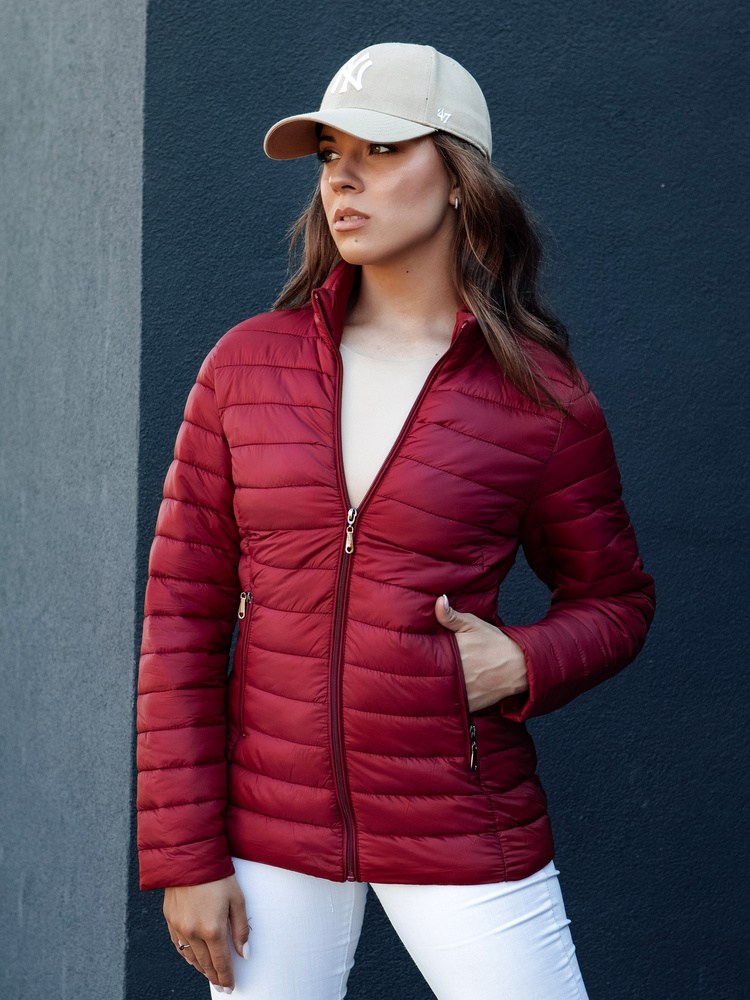 Vínová dámska prešívaná bunda CRIMSON TY4352 Veľkosť: S