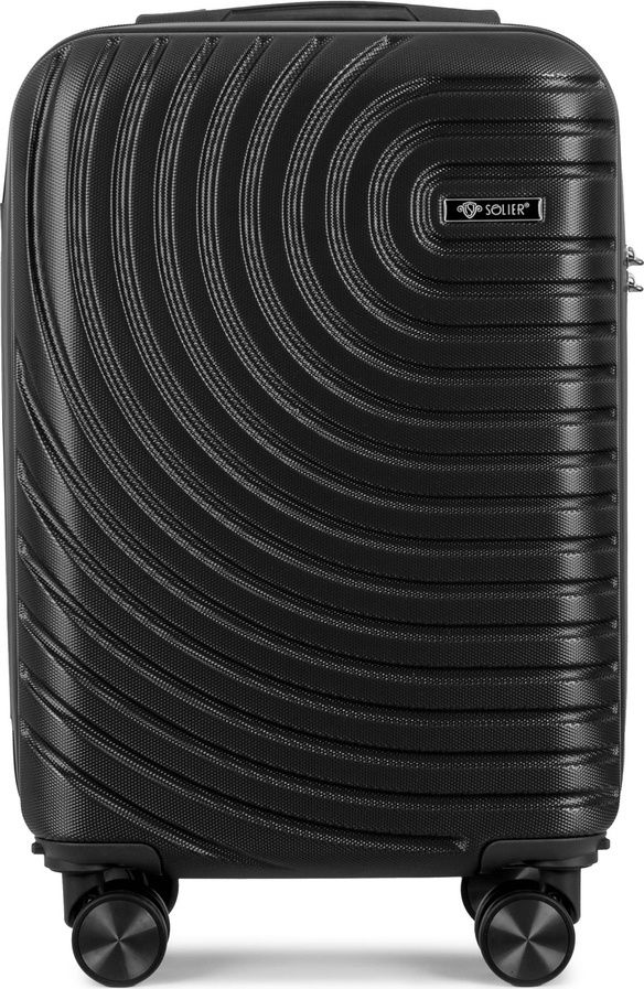 SOLIER Čierny cestovný kufor AVENTOR veľ. S STL1064 BLACK 20" S) Veľkosť: S