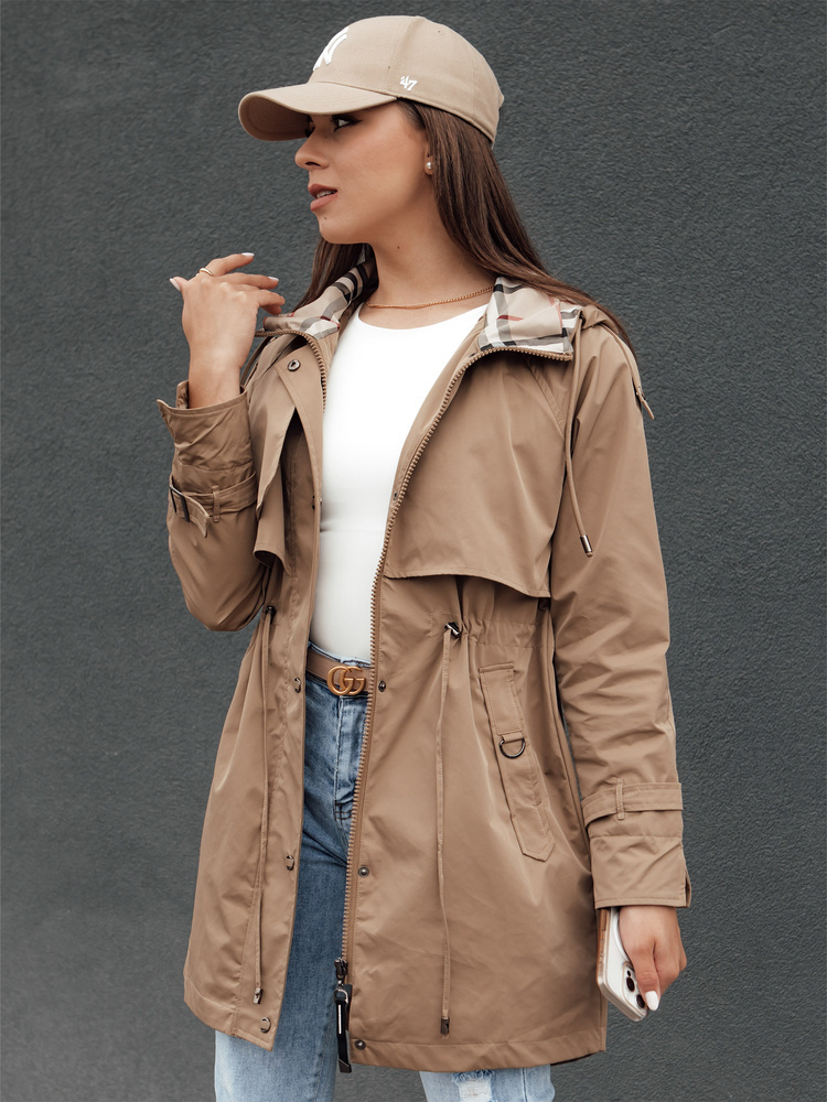 Dámska svetlohnedá parka FASHLOVE TY4391 Veľkosť: L